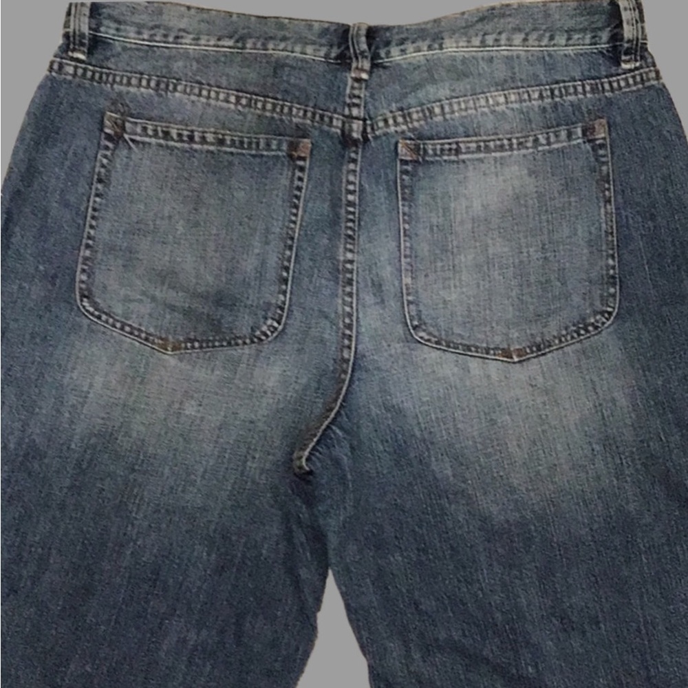 LAUREN RALPH LAUREN Patch Pocket Wide Leg Jeans Size 14 - Picture 5 of 7